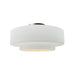 Justice Designs - CER-6363-WHT-NCKL - One Light Semi-Flush Mount - Radiance - Gloss White