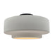 Justice Designs - CER-6365-BIS-MBLK - One Light Semi-Flush Mount - Radiance - Bisque