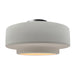 Justice Designs - CER-6365-BIS-NCKL - One Light Semi-Flush Mount - Radiance - Bisque