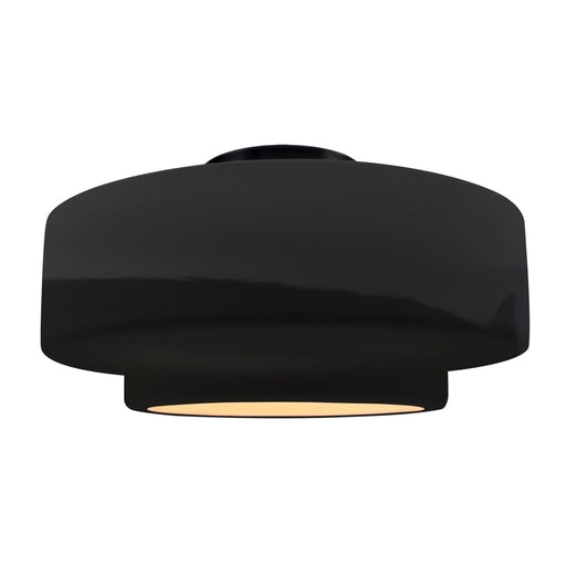 Radiance One Light Semi-Flush Mount Gloss Black