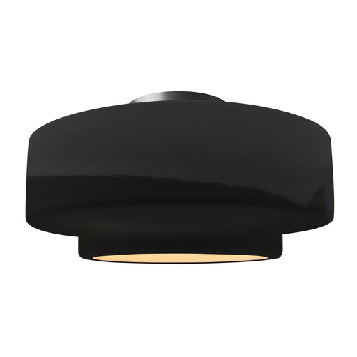Radiance One Light Semi-Flush Mount Gloss Black