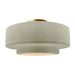 Justice Designs - CER-6365-CKC-BRSS - One Light Semi-Flush Mount - Radiance - Celadon Green Crackle