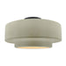 Justice Designs - CER-6365-CKC-MBLK - One Light Semi-Flush Mount - Radiance - Celadon Green Crackle