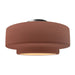 Justice Designs - CER-6365-CLAY-NCKL - One Light Semi-Flush Mount - Radiance - Canyon Clay