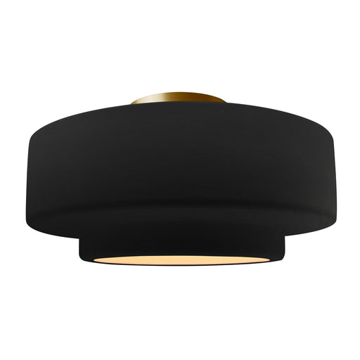 Radiance One Light Semi-Flush Mount Carbon - Matte Black
