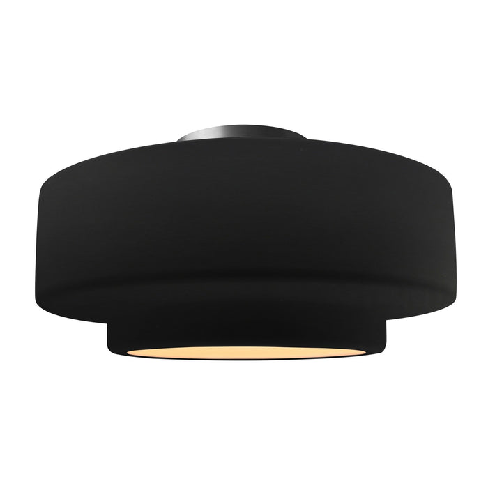 Justice Designs - CER-6365-CRB-NCKL - One Light Semi-Flush Mount - Radiance - Carbon - Matte Black