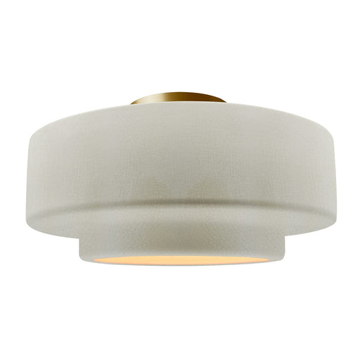 Radiance One Light Semi-Flush Mount White Crackle