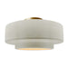 Justice Designs - CER-6365-CRK-BRSS - One Light Semi-Flush Mount - Radiance - White Crackle