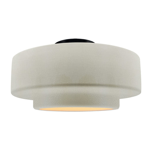 Radiance One Light Semi-Flush Mount White Crackle
