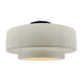 Justice Designs - CER-6365-CRK-MBLK - One Light Semi-Flush Mount - Radiance - White Crackle