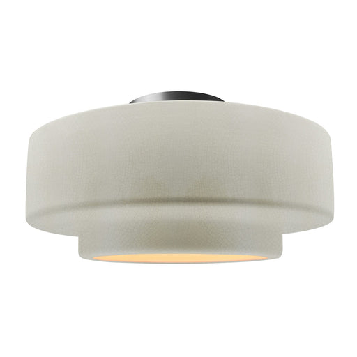 Radiance One Light Semi-Flush Mount White Crackle