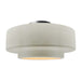 Justice Designs - CER-6365-CRK-NCKL - One Light Semi-Flush Mount - Radiance - White Crackle