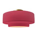 Justice Designs - CER-6365-CRSE-BRSS - One Light Semi-Flush Mount - Radiance - Cerise