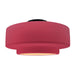Justice Designs - CER-6365-CRSE-MBLK - One Light Semi-Flush Mount - Radiance - Cerise