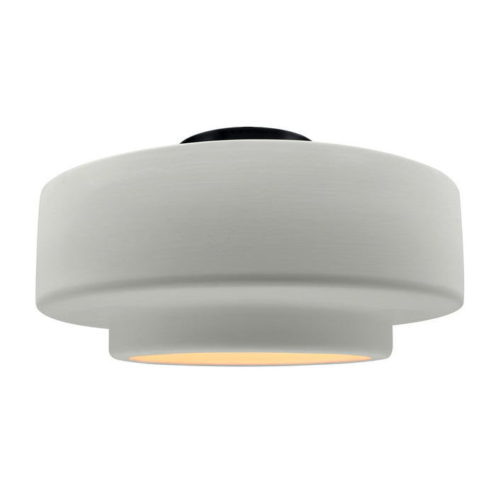Justice Designs - CER-6365-MAT-MBLK - One Light Semi-Flush Mount - Radiance - Matte White