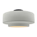 Justice Designs - CER-6365-MAT-MBLK - One Light Semi-Flush Mount - Radiance - Matte White