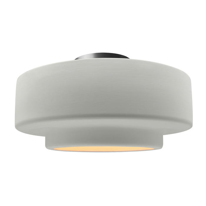 Justice Designs - CER-6365-MAT-NCKL - One Light Semi-Flush Mount - Radiance - Matte White
