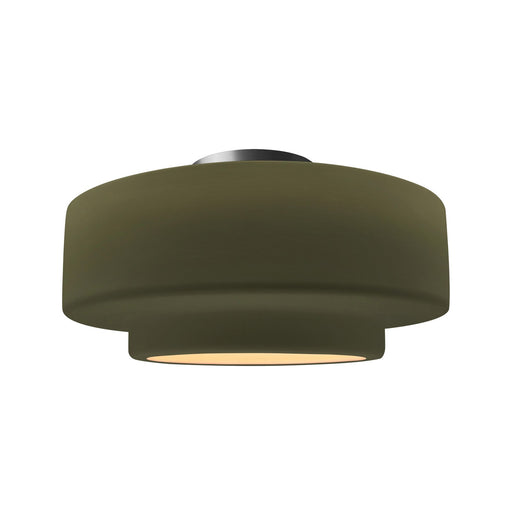 Radiance One Light Semi-Flush Mount Matte Green