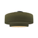 Justice Designs - CER-6365-MGRN-NCKL - One Light Semi-Flush Mount - Radiance - Matte Green