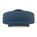 Justice Designs - CER-6365-MID-MBLK - One Light Semi-Flush Mount - Radiance - Midnight Sky