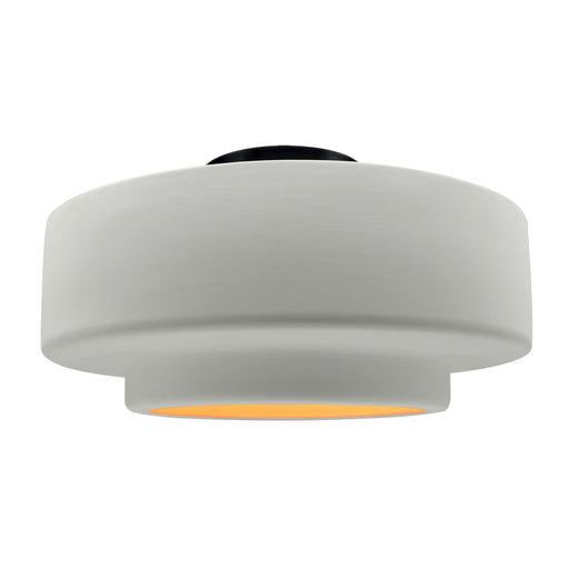 Radiance One Light Semi-Flush Mount Matte White w/ Champagne Gold