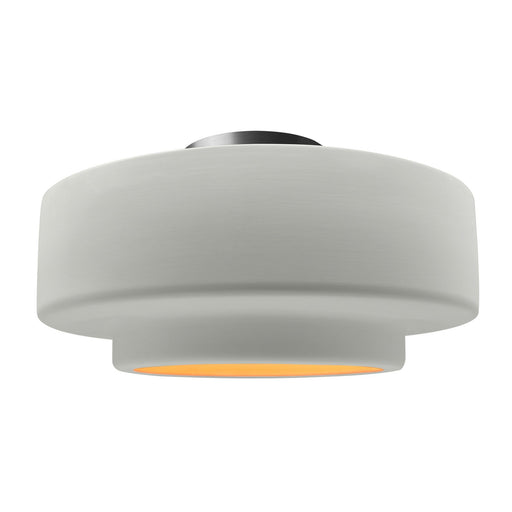 Radiance One Light Semi-Flush Mount Matte White w/ Champagne Gold