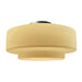 Justice Designs - CER-6365-MYLW-NCKL - One Light Semi-Flush Mount - Radiance - Muted Yellow