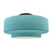 Justice Designs - CER-6365-RFPL-MBLK - One Light Semi-Flush Mount - Radiance - Reflecting Pool