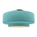 Justice Designs - CER-6365-RFPL-NCKL - One Light Semi-Flush Mount - Radiance - Reflecting Pool