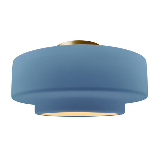 Radiance One Light Semi-Flush Mount Sky Blue