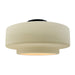 Justice Designs - CER-6365-VAN-MBLK - One Light Semi-Flush Mount - Radiance - Vanilla (Gloss)