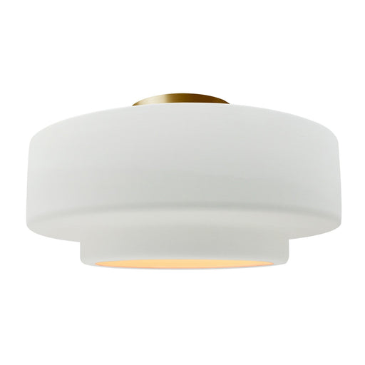 Radiance One Light Semi-Flush Mount Gloss White
