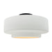 Justice Designs - CER-6365-WTWT-MBLK - One Light Semi-Flush Mount - Radiance - Gloss White (outside and inside of fixture)