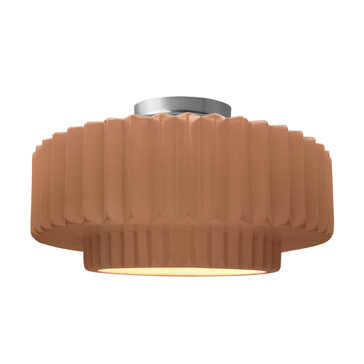 Radiance One Light Semi-Flush Mount Adobe