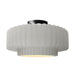 Justice Designs - CER-6375-BIS-MBLK - One Light Semi-Flush Mount - Radiance - Bisque