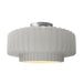 Justice Designs - CER-6375-BIS-NCKL - One Light Semi-Flush Mount - Radiance - Bisque