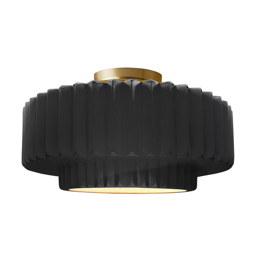 Radiance One Light Semi-Flush Mount Gloss Black