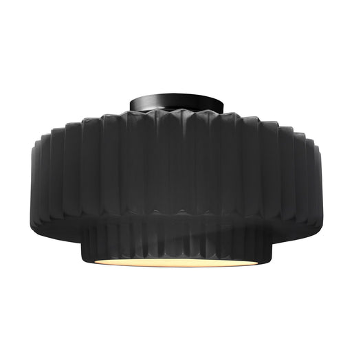 Radiance One Light Semi-Flush Mount Gloss Black
