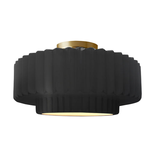Radiance One Light Semi-Flush Mount Carbon - Matte Black