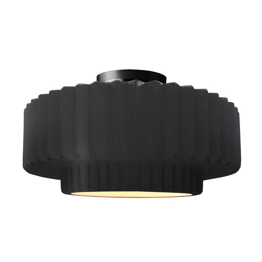 Radiance One Light Semi-Flush Mount Carbon - Matte Black