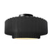 Justice Designs - CER-6375-CRB-MBLK - One Light Semi-Flush Mount - Radiance - Carbon - Matte Black