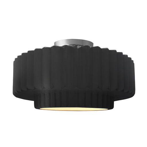 Radiance One Light Semi-Flush Mount Carbon - Matte Black