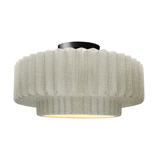 Radiance One Light Semi-Flush Mount White Crackle