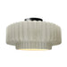 Justice Designs - CER-6375-CRK-MBLK - One Light Semi-Flush Mount - Radiance - White Crackle