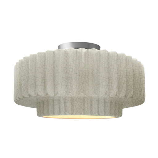 Radiance One Light Semi-Flush Mount White Crackle