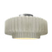 Justice Designs - CER-6375-CRK-NCKL - One Light Semi-Flush Mount - Radiance - White Crackle