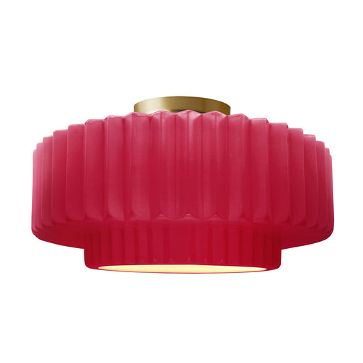 Radiance One Light Semi-Flush Mount Cerise