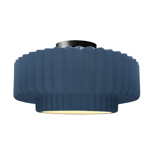 Radiance One Light Semi-Flush Mount Midnight Sky w/ Matte White