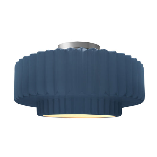 Radiance One Light Semi-Flush Mount Midnight Sky w/ Matte White