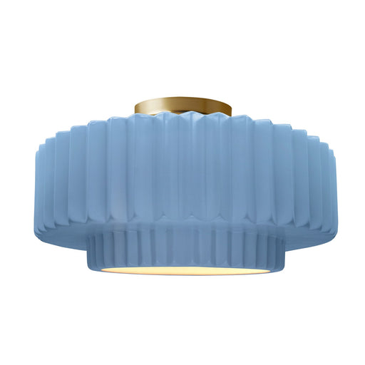 Radiance One Light Semi-Flush Mount Sky Blue